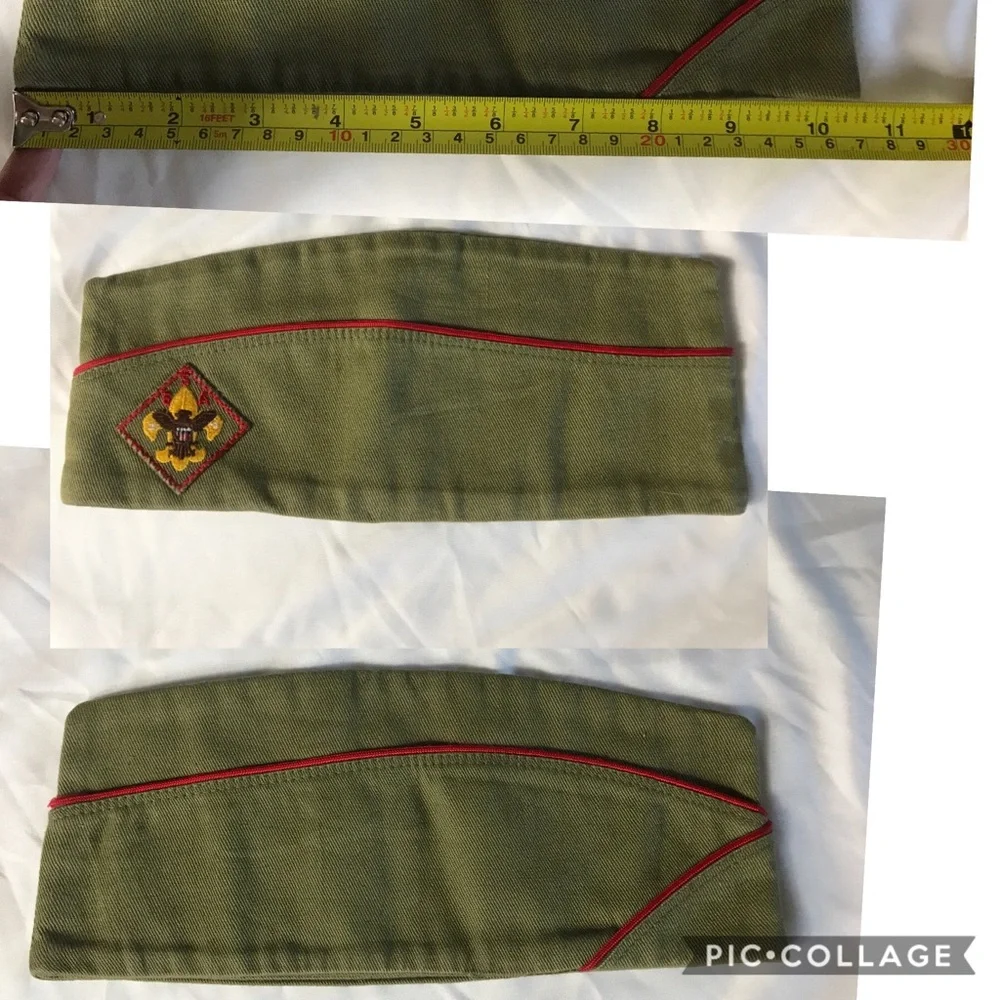 VINTAGE BOY SCOUT HAT & SHIRT with patches